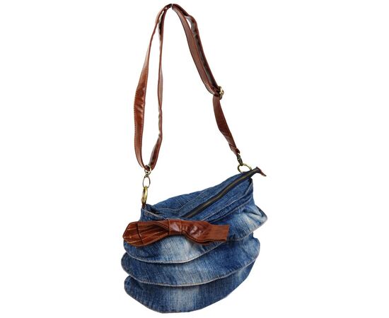 Купить Жіноча джинсова сумка Fashion jeans bag синя, фото , изображение 3, характеристики, отзывы