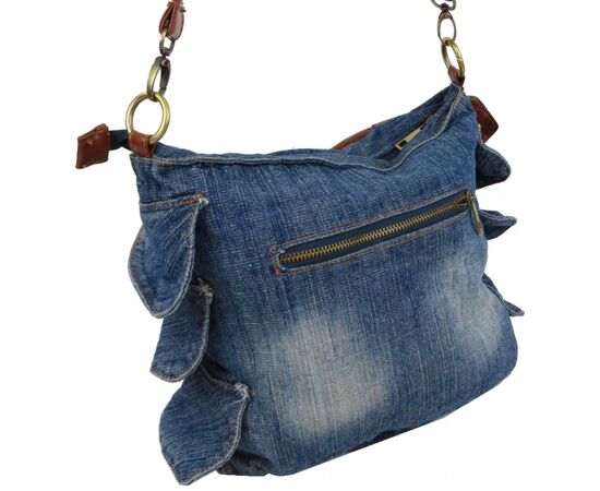 Купить Жіноча джинсова сумка Fashion jeans bag синя, фото , изображение 5, характеристики, отзывы