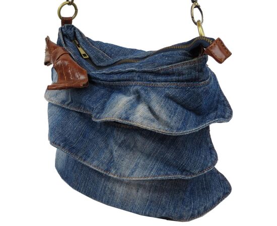 Купить Жіноча джинсова сумка Fashion jeans bag синя, фото , изображение 6, характеристики, отзывы