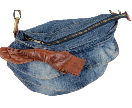 Купить Жіноча джинсова сумка Fashion jeans bag синя, фото , изображение 9, характеристики, отзывы