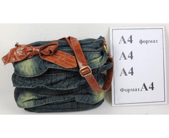 Купить Жіноча джинсова сумка Fashion jeans bag темно-синя, фото , изображение 6, характеристики, отзывы