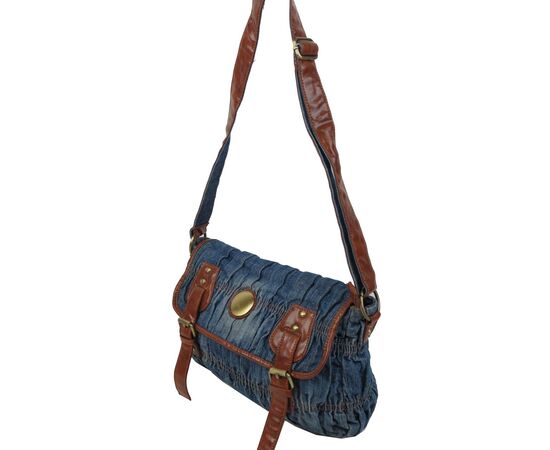 Купить Жіноча джинсова сумка через плече Fashion jeans bag синя, фото , изображение 3, характеристики, отзывы