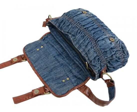 Купить Жіноча джинсова сумка через плече Fashion jeans bag синя, фото , изображение 8, характеристики, отзывы