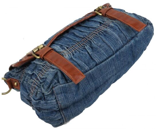 Купить Жіноча джинсова сумка через плече Fashion jeans bag синя, фото , изображение 9, характеристики, отзывы