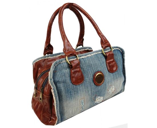 Купить Невелика молодіжна джинсова сумка Fashion jeans bag синя, фото , характеристики, отзывы