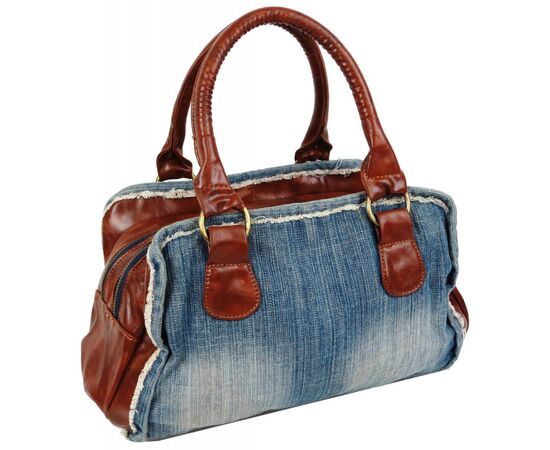 Купить Невелика молодіжна джинсова сумка Fashion jeans bag синя, фото , изображение 5, характеристики, отзывы