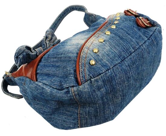 Купить Жіноча джинсова сумка невеликого розміру Fashion jeans bag синя, фото , изображение 7, характеристики, отзывы