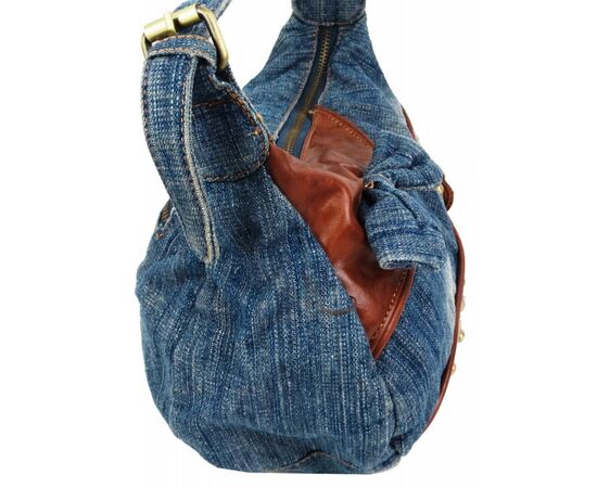 Купить Жіноча джинсова сумка невеликого розміру Fashion jeans bag синя, фото , изображение 8, характеристики, отзывы