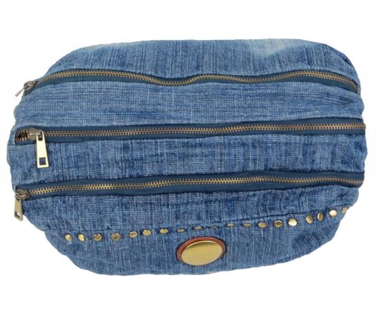 Купить Циліндрична жіноча джинсова сумка Fashion jeans bag синя, фото , изображение 8, характеристики, отзывы