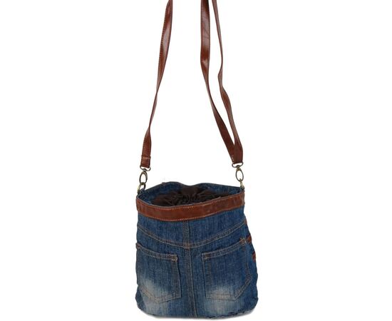 Купить Молодіжна джинсова сумка у формі жіночої спідниці Fashion jeans bag синя, фото , изображение 3, характеристики, отзывы