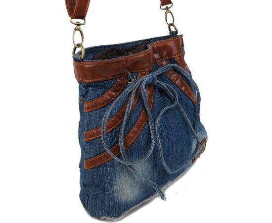 Купить Молодіжна джинсова сумка у формі жіночої спідниці Fashion jeans bag синя, фото , изображение 6, характеристики, отзывы