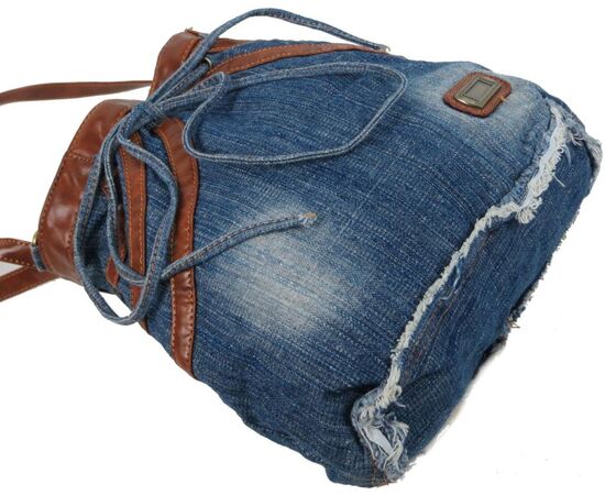 Купить Молодіжна джинсова сумка у формі жіночої спідниці Fashion jeans bag синя, фото , изображение 7, характеристики, отзывы