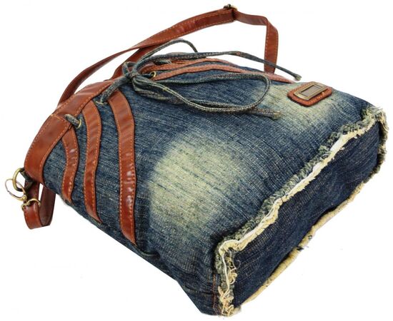 Купить Джинсова сумка у формі жіночої спідниці Fashion jeans bag темно-синя, фото , изображение 6, характеристики, отзывы