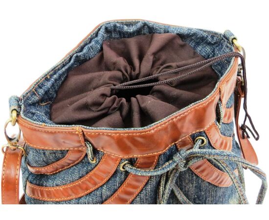 Купить Джинсова сумка у формі жіночої спідниці Fashion jeans bag темно-синя, фото , изображение 7, характеристики, отзывы