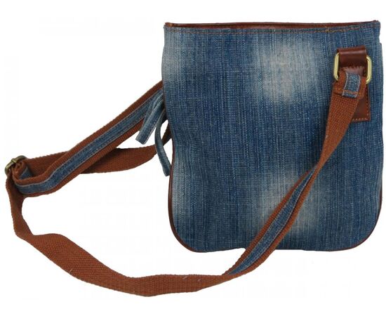 Купить Наплічна джинсова сумка Fashion jeans bag синя, фото , изображение 4, характеристики, отзывы