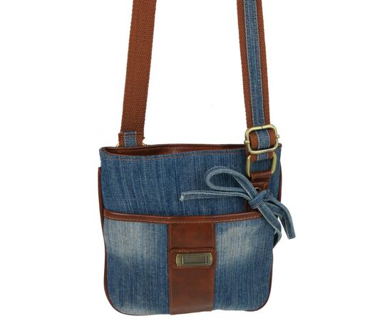 Купить Наплічна джинсова сумка Fashion jeans bag синя, фото , изображение 5, характеристики, отзывы