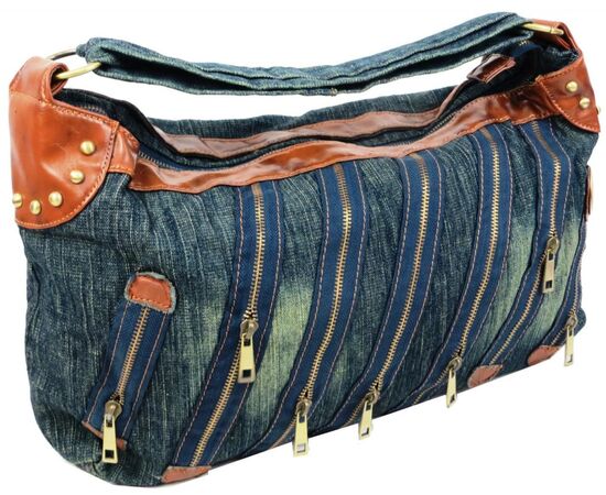 Придбати Жіноча сумка Fashion jeans bag темно-синя, image , зображення 3, характеристики, відгуки