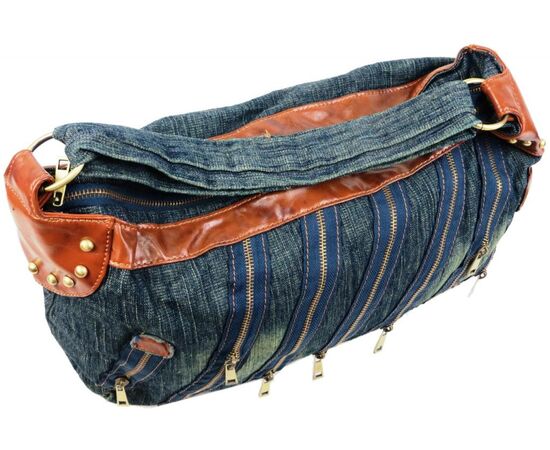 Придбати Жіноча сумка Fashion jeans bag темно-синя, image , зображення 7, характеристики, відгуки