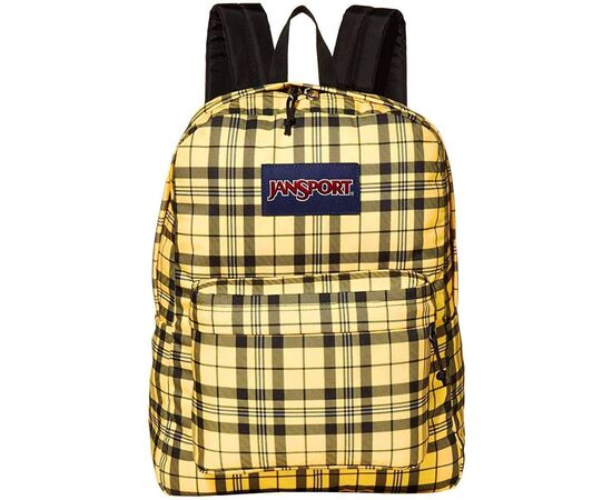 Купить Яскравий міський рюкзак 25L Jansport Superbreak жовтий в клітинку, фото , изображение 3, характеристики, отзывы