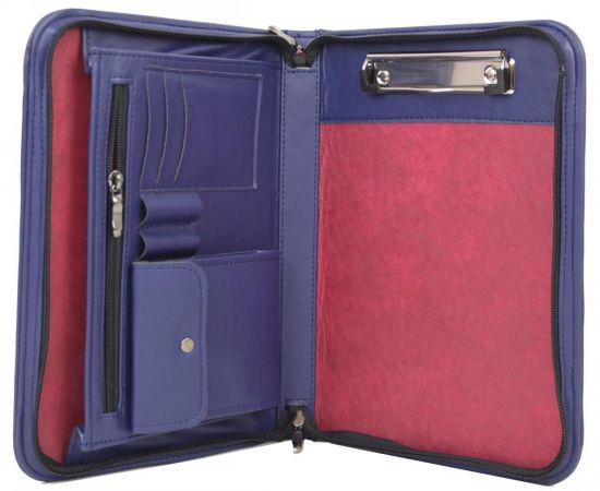 Купить Небольшая деловая папка формата А5 из эко кожи Portfolio Port1011 синяя, фото , характеристики, отзывы