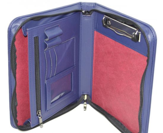 Купить Папка деловая формата А5 из эко кожи Portfolio синяя, фото , изображение 2, характеристики, отзывы