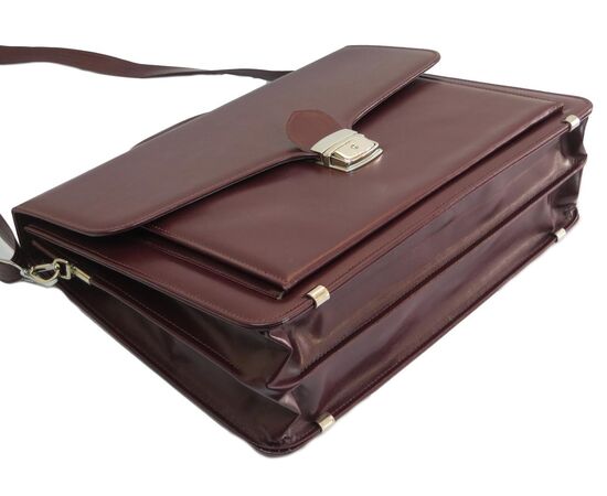 Придбати Чоловічий портфель зі штучної шкіри AMO Польща SST07 bordo, image , зображення 5, характеристики, відгуки