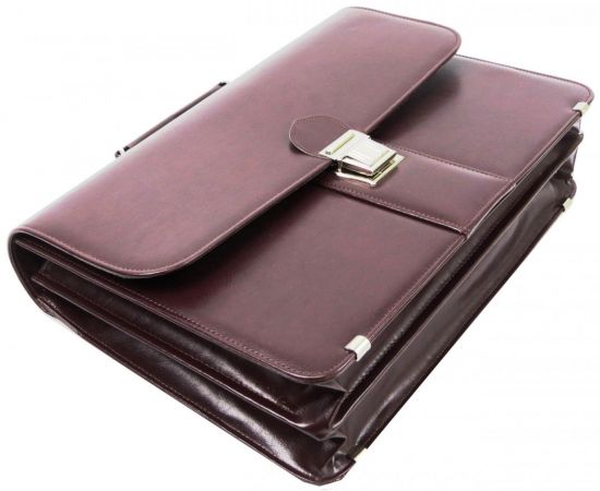 Купить Деловой портфель женский из эко кожи AMO SST08 бордовый, фото , изображение 3, характеристики, отзывы