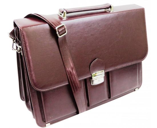 Купить Портфель женский из эко кожи AMO Польша SST10 бордовый, фото , изображение 3, характеристики, отзывы