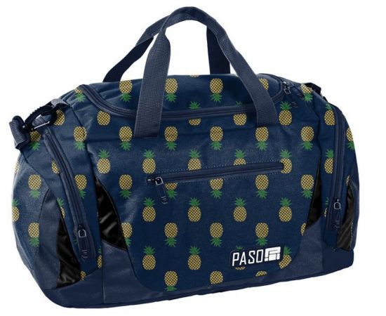 Купить Женская спортивная сумка синяя с ананасами 27L Paso, фото , характеристики, отзывы