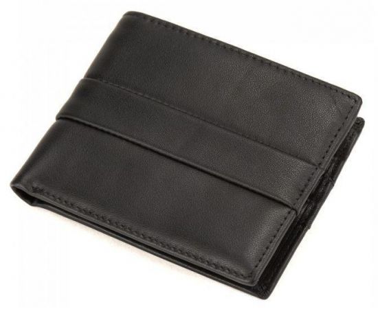 Купить Кожаное мужское портмоне Tiding Bag черный, фото , характеристики, отзывы
