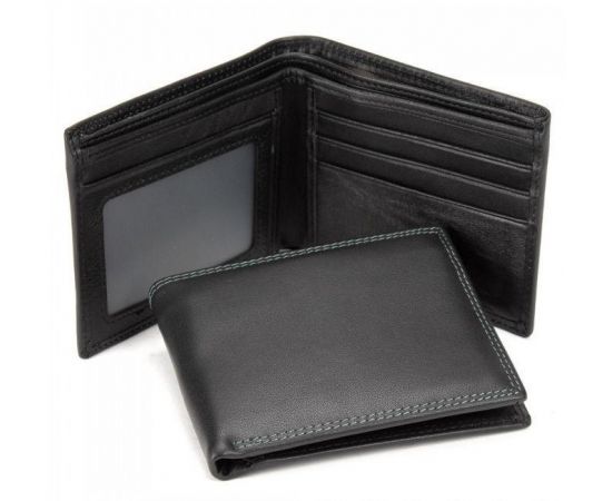 Купить Кожаное мужское портмоне Tiding Bag черный, фото , изображение 2, характеристики, отзывы