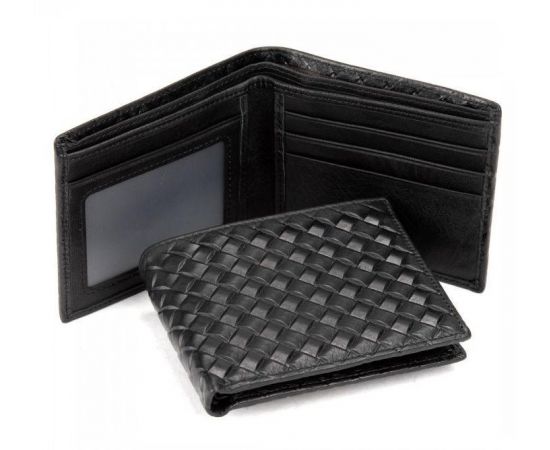 Купить Кожаное мужское портмоне Tiding Bag черное, фото , изображение 2, характеристики, отзывы