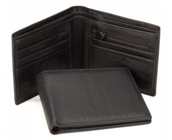 Купить Кожаное мужское портмоне Tiding Bag черное, фото , изображение 2, характеристики, отзывы