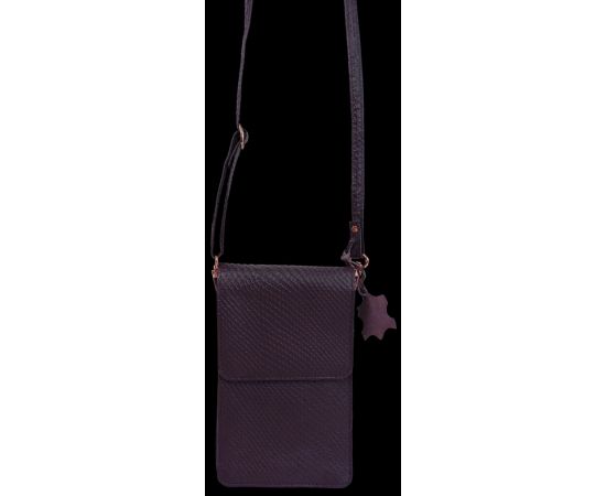 Купить Небольшая женская кожаная сумка для телефона, документов UP2 Fashion баклажан, фото , изображение 6, характеристики, отзывы