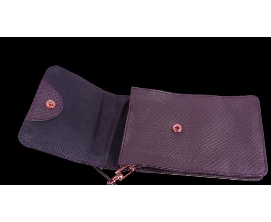 Купить Небольшая женская кожаная сумка для телефона, документов UP2 Fashion баклажан, фото , изображение 9, характеристики, отзывы