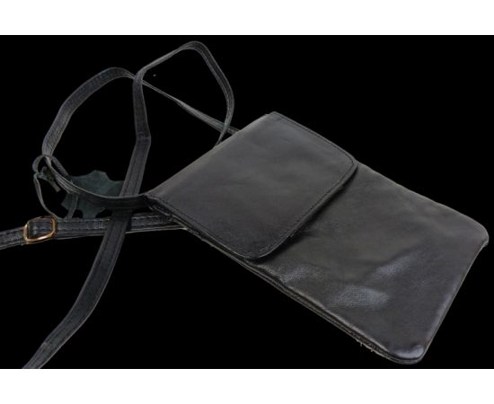 Купить Небольшая женская кожаная сумка для телефона, документов UP2 Fashion черная, фото , изображение 2, характеристики, отзывы