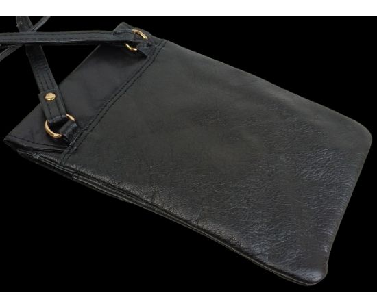 Купить Небольшая женская кожаная сумка для телефона, документов UP2 Fashion черная, фото , изображение 6, характеристики, отзывы