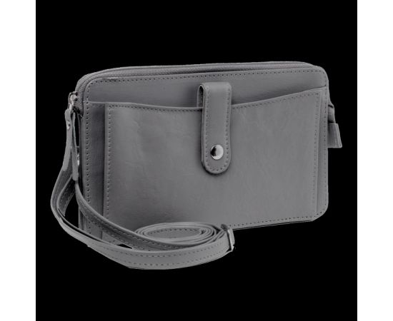 Купить Небольшая женская кожаная сумка, чехол для телефона, документов UP2 Fashion серая, фото , характеристики, отзывы