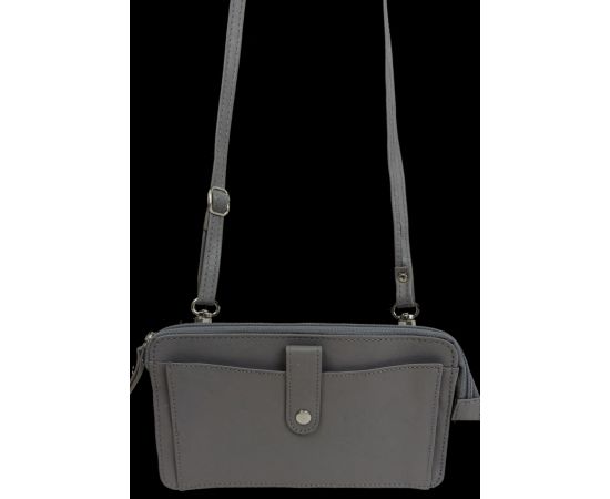 Купить Небольшая женская кожаная сумка, чехол для телефона, документов UP2 Fashion серая, фото , изображение 5, характеристики, отзывы