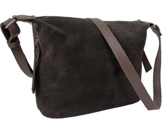 Купить Женская сумка из натуральной кожи и замши Borsacomoda темно-коричневая, фото , изображение 2, характеристики, отзывы