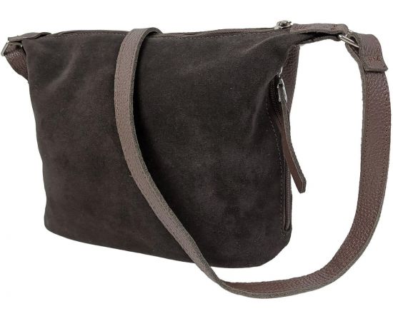 Купить Женская сумка из натуральной кожи и замши Borsacomoda темно-коричневая, фото , изображение 3, характеристики, отзывы