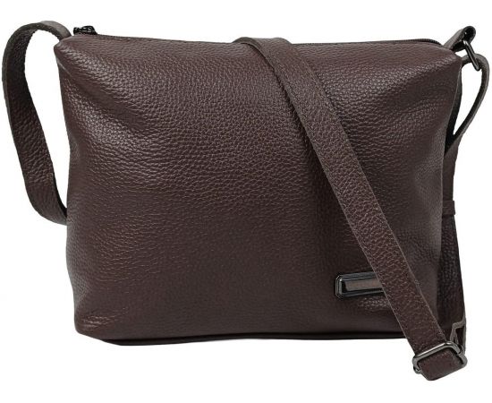 Купить Женская кожаная наплечная сумка Borsacomoda темно-коричневая, фото , характеристики, отзывы