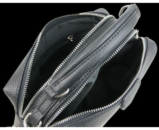 Купить Женская кожаная сумка кросс-боди Borsacomoda черная, фото , изображение 7, характеристики, отзывы