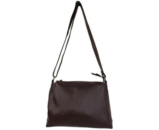 Купить Женская кожаная сумка на плечо Borsacomoda темно-коричневая, фото , изображение 3, характеристики, отзывы