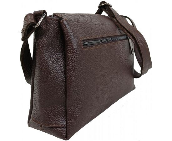 Купить Женская кожаная сумка на плечо Borsacomoda темно-коричневая, фото , изображение 5, характеристики, отзывы