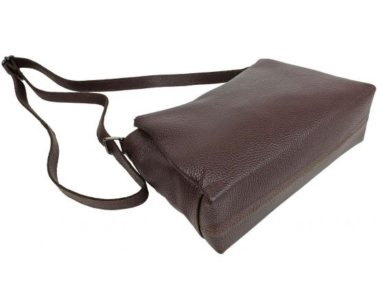 Купить Женская кожаная сумка на плечо Borsacomoda темно-коричневая, фото , изображение 6, характеристики, отзывы