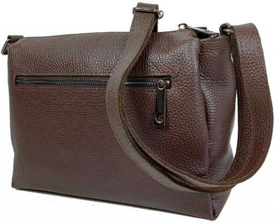 Купить Женская кожаная сумка на плечо Borsacomoda темно-коричневая, фото , изображение 8, характеристики, отзывы