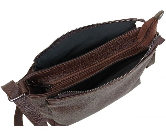 Купить Женская кожаная сумка на плечо Borsacomoda темно-коричневая, фото , изображение 9, характеристики, отзывы