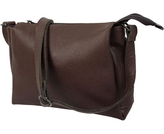 Купить Женская кожаная наплечная сумка Borsacomoda темно-коричневая, фото , изображение 2, характеристики, отзывы