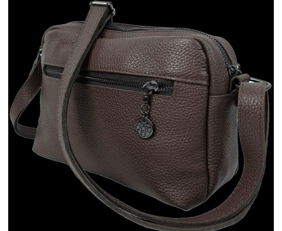 Купить Женская кожаная сумка на плечо Borsacomoda темно-коричневая, фото , изображение 4, характеристики, отзывы